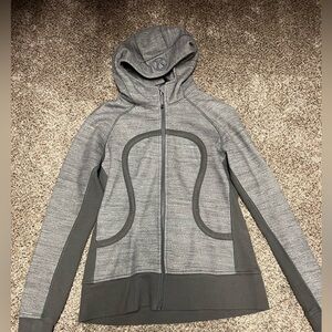 Lululemon Full Zip Hoodie - Grey (Pink Detail)